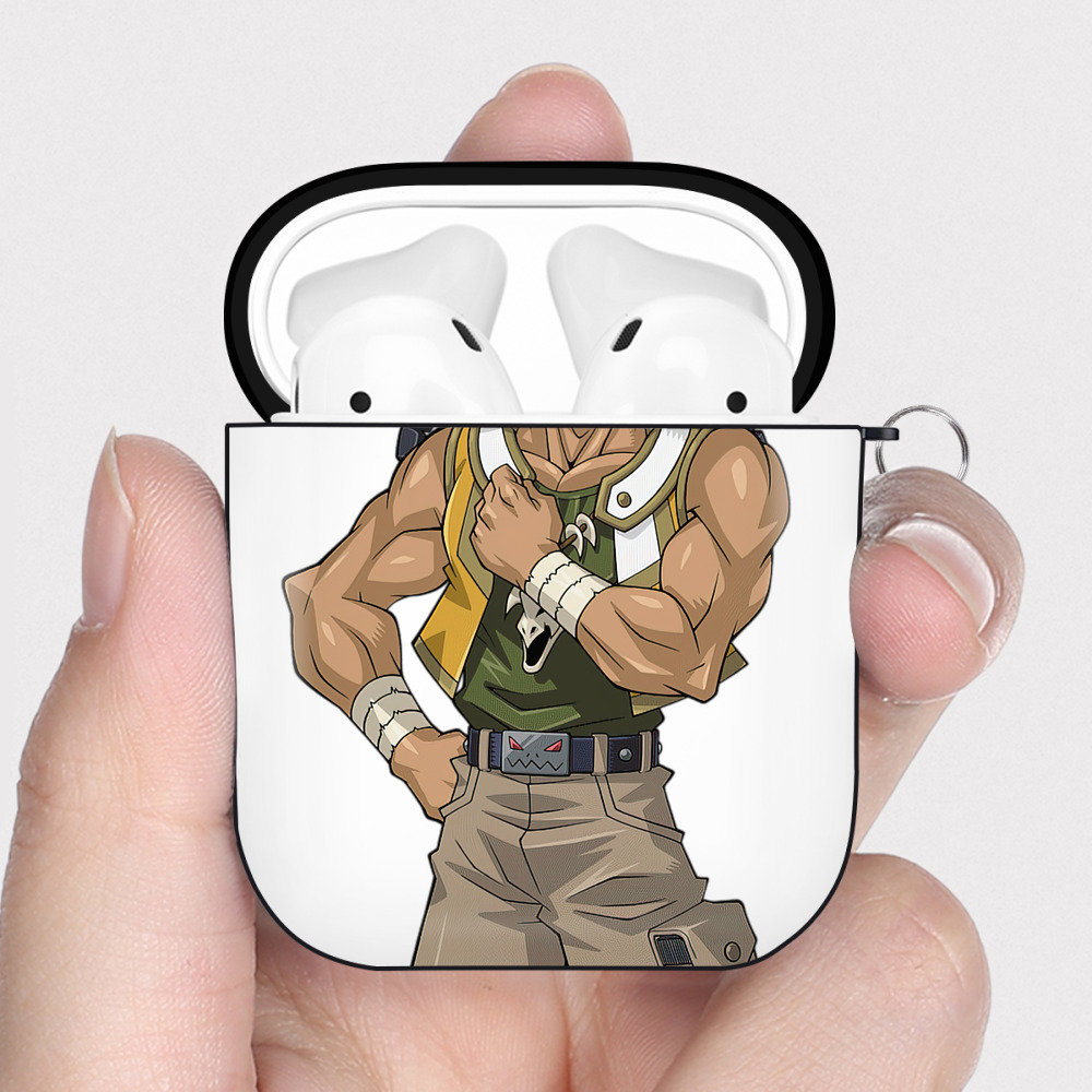 （画像用） 遊☆戯☆王 Yu-Gi-Oh! AirPods 第2世代保護ケース ハードシェル ブラック 耐衝撃・防指紋・カラビナ付き