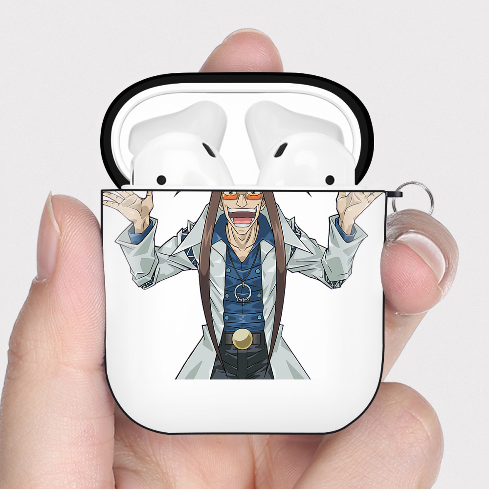 （画像用） 遊☆戯☆王 Yu-Gi-Oh! AirPods 第2世代保護ケース ハードシェル ブラック 耐衝撃・防指紋・カラビナ付き