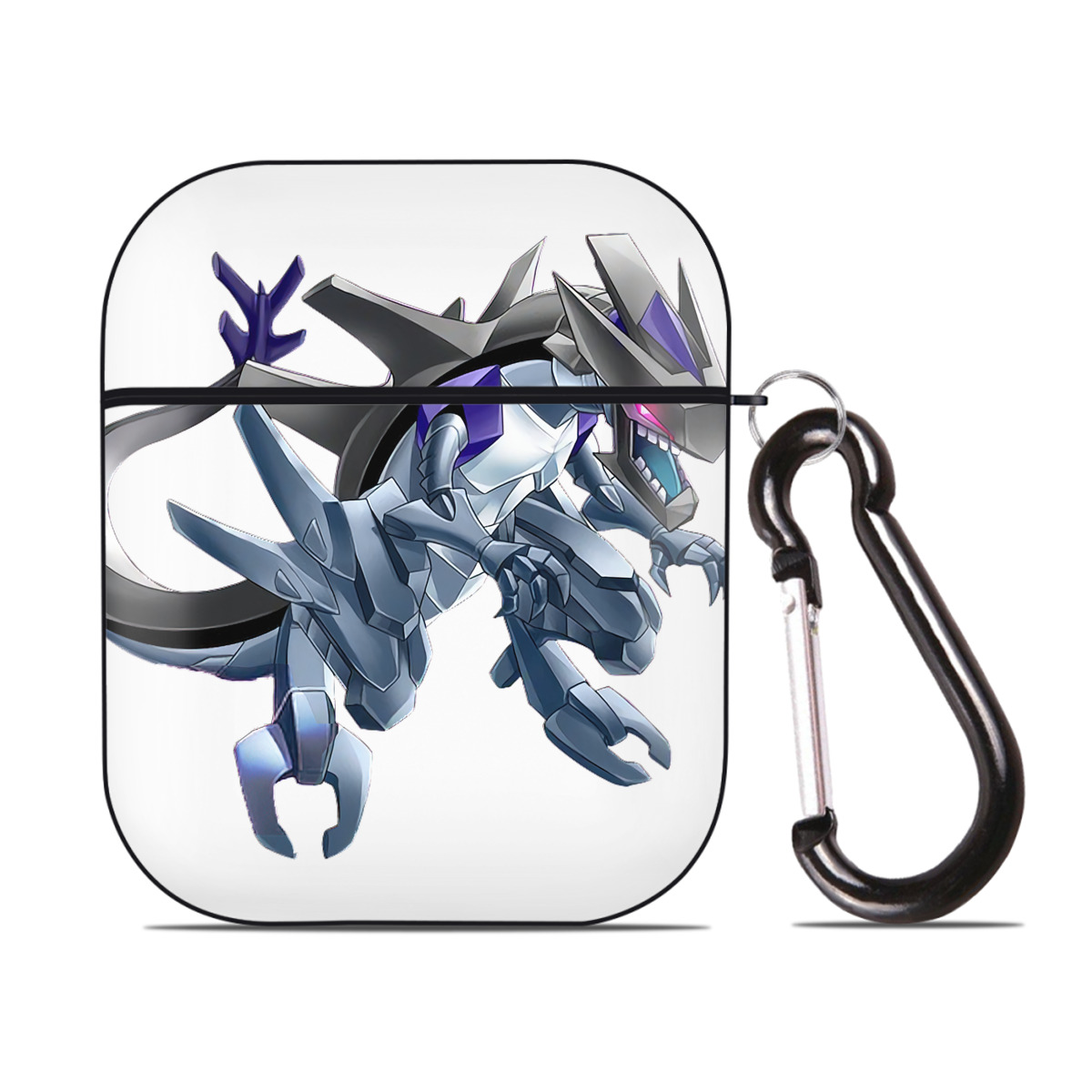 （画像用） 遊☆戯☆王 Yu-Gi-Oh! AirPods 第2世代保護ケース ハードシェル ブラック 耐衝撃・防指紋・カラビナ付き