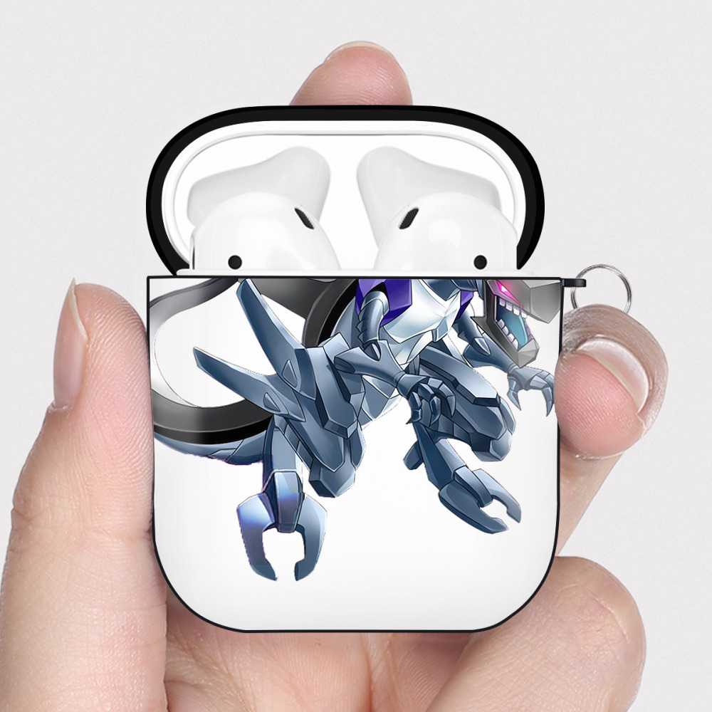 （画像用） 遊☆戯☆王 Yu-Gi-Oh! AirPods 第2世代保護ケース ハードシェル ブラック 耐衝撃・防指紋・カラビナ付き