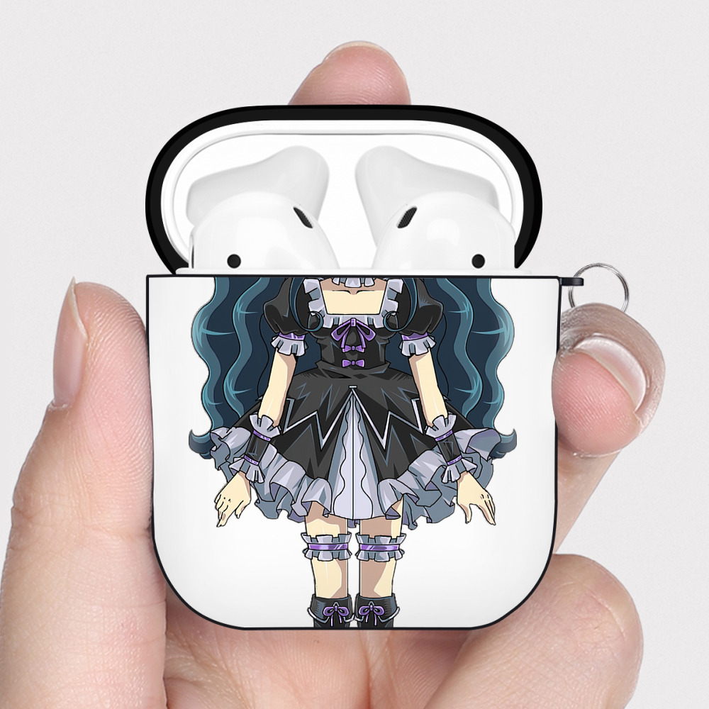 （画像用） 遊☆戯☆王 Yu-Gi-Oh! AirPods 第2世代保護ケース ハードシェル ブラック 耐衝撃・防指紋・カラビナ付き