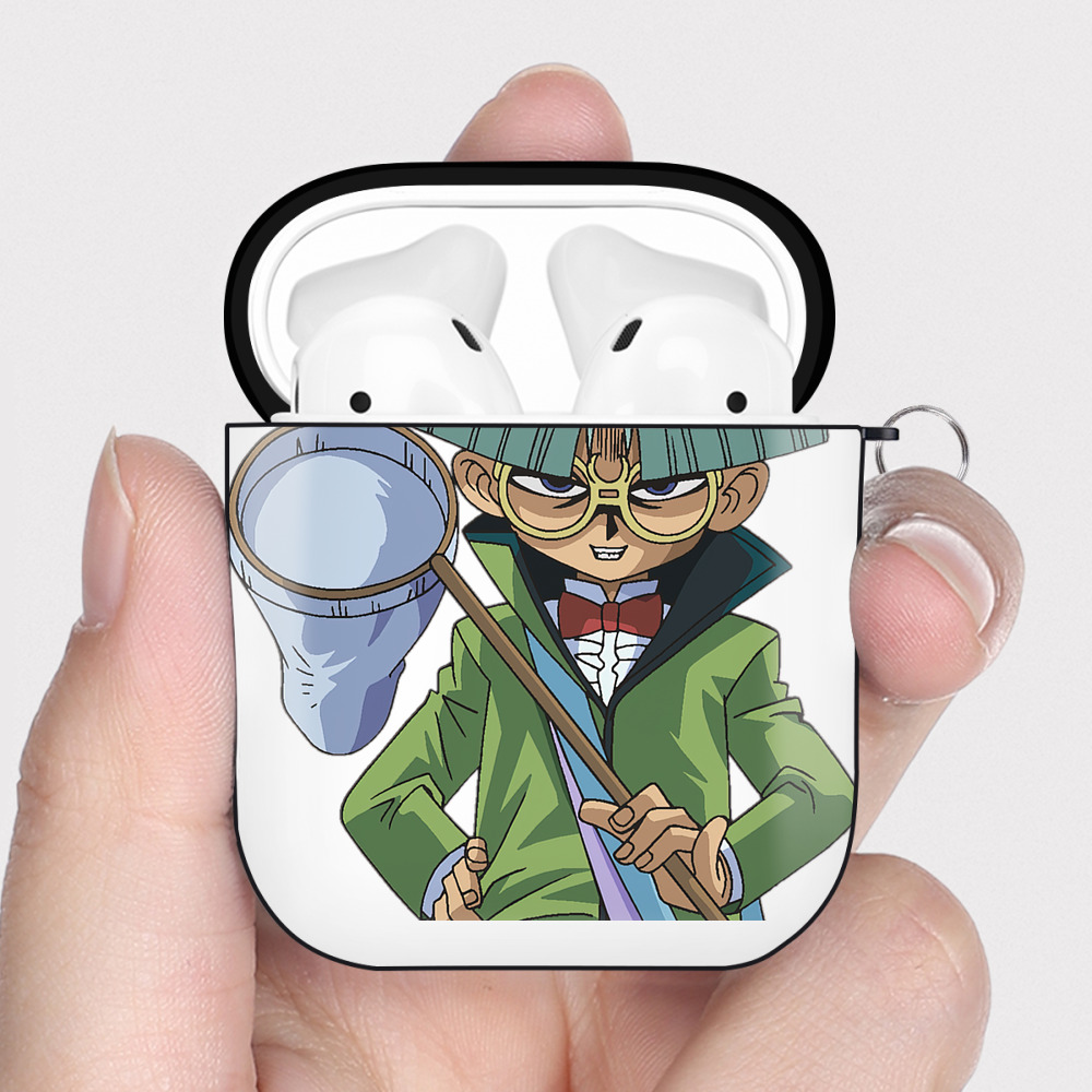 （画像用） 遊☆戯☆王 Yu-Gi-Oh! AirPods 第2世代保護ケース ハードシェル ブラック 耐衝撃・防指紋・カラビナ付き