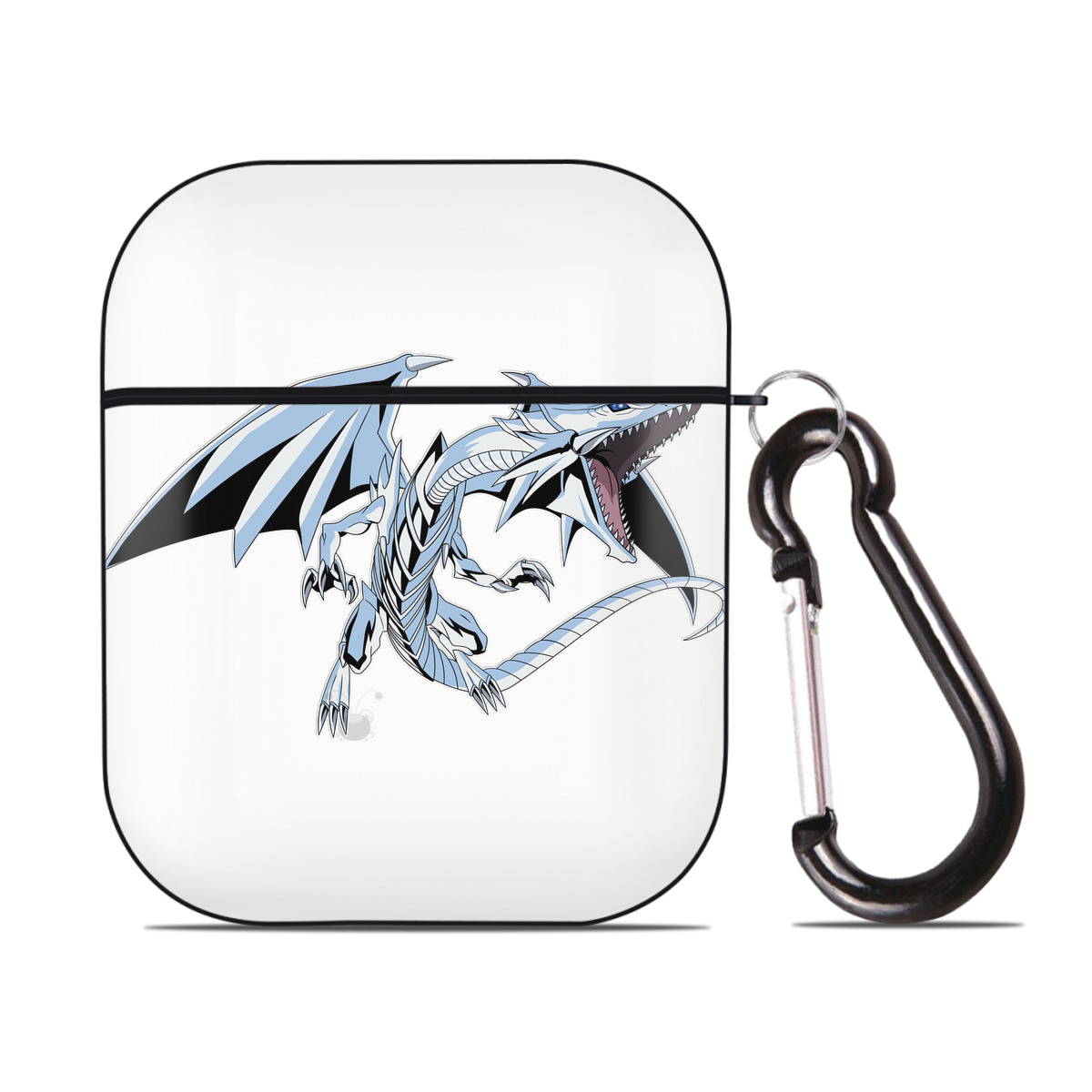 （画像用） 遊☆戯☆王 Yu-Gi-Oh! AirPods 第2世代保護ケース ハードシェル ブラック 耐衝撃・防指紋・カラビナ付き