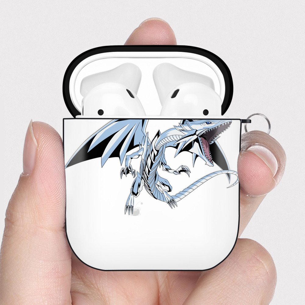 （画像用） 遊☆戯☆王 Yu-Gi-Oh! AirPods 第2世代保護ケース ハードシェル ブラック 耐衝撃・防指紋・カラビナ付き