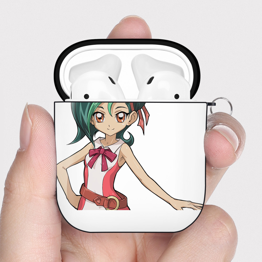 （画像用） 遊☆戯☆王 Yu-Gi-Oh! AirPods 第2世代保護ケース ハードシェル ブラック 耐衝撃・防指紋・カラビナ付き