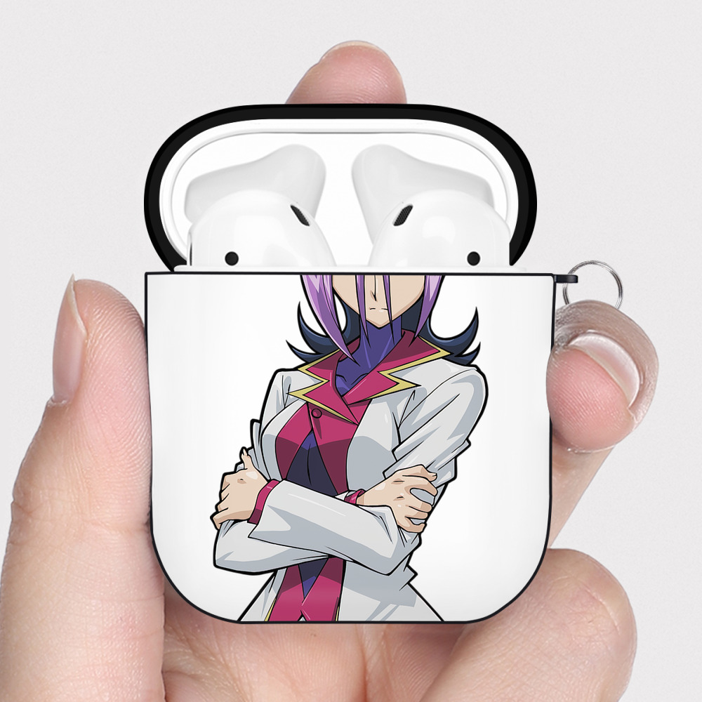 （画像用） 遊☆戯☆王 Yu-Gi-Oh! AirPods 第2世代保護ケース ハードシェル ブラック 耐衝撃・防指紋・カラビナ付き