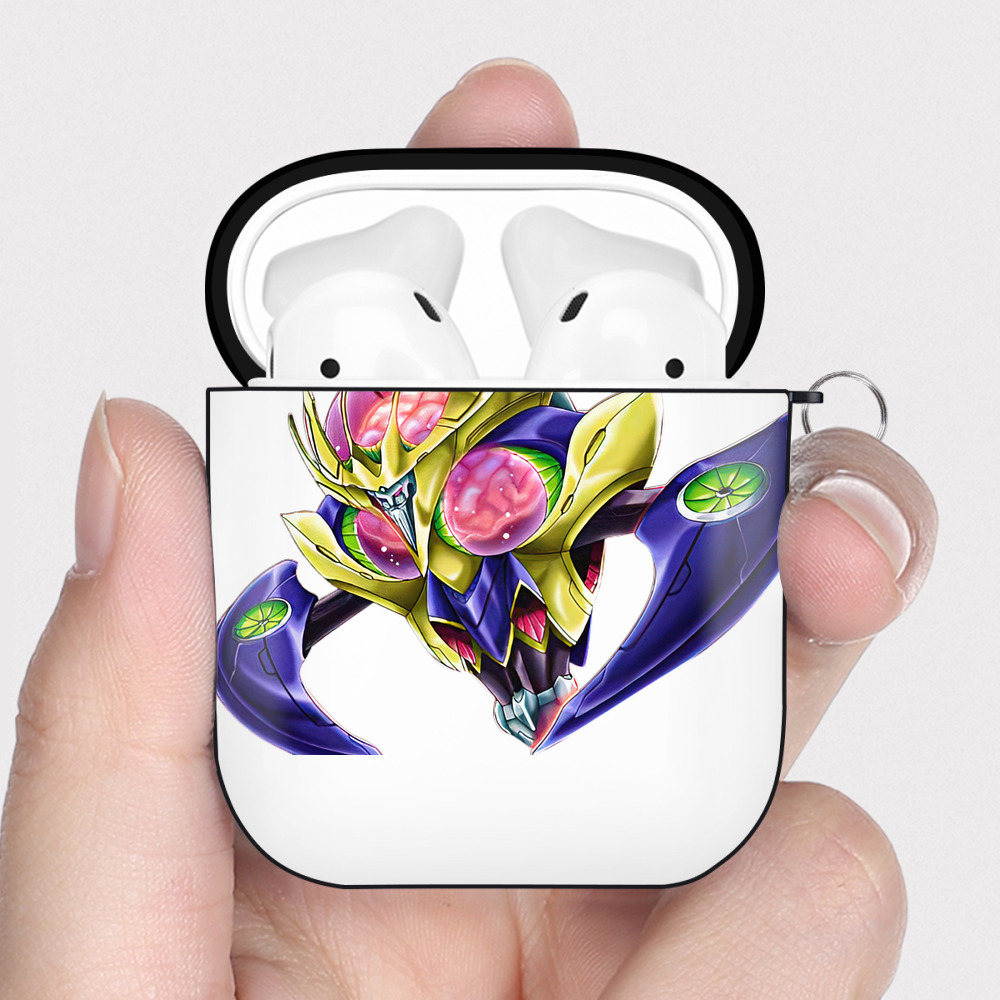 （画像用） 遊☆戯☆王 Yu-Gi-Oh! AirPods 第2世代保護ケース ハードシェル ブラック 耐衝撃・防指紋・カラビナ付き