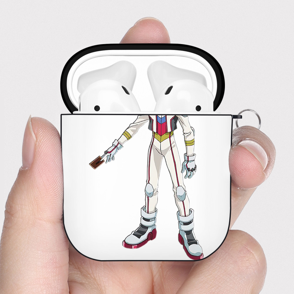 （画像用） 遊☆戯☆王 Yu-Gi-Oh! AirPods 第2世代保護ケース ハードシェル ブラック 耐衝撃・防指紋・カラビナ付き
