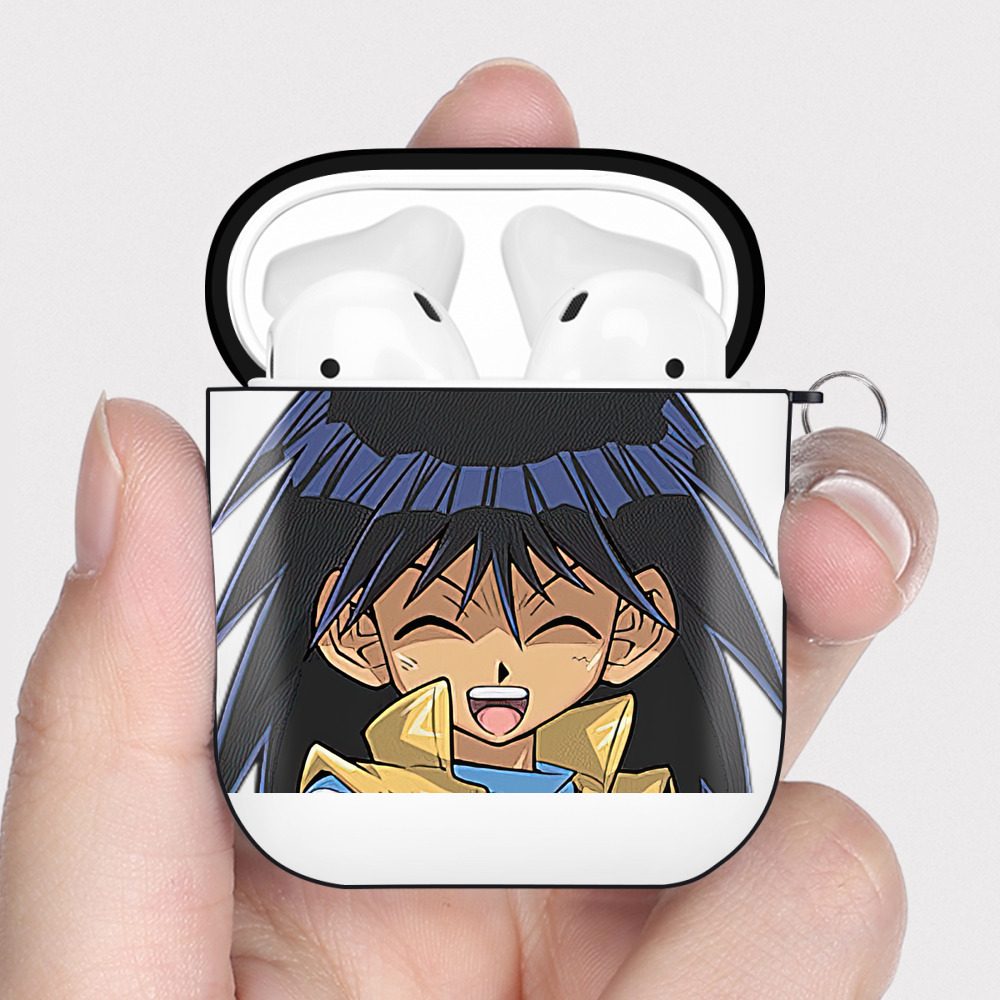（画像用） 遊☆戯☆王 Yu-Gi-Oh! AirPods 第2世代保護ケース ハードシェル ブラック 耐衝撃・防指紋・カラビナ付き