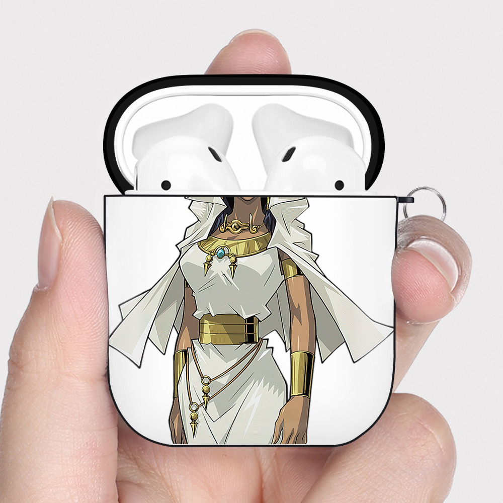 （画像用） 遊☆戯☆王 Yu-Gi-Oh! AirPods 第2世代保護ケース ハードシェル ブラック 耐衝撃・防指紋・カラビナ付き