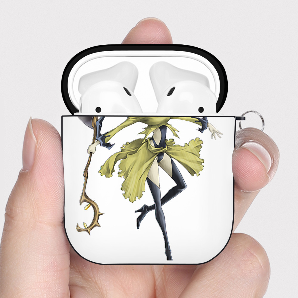 （画像用） 遊☆戯☆王 Yu-Gi-Oh! AirPods 第2世代保護ケース ハードシェル ブラック 耐衝撃・防指紋・カラビナ付き