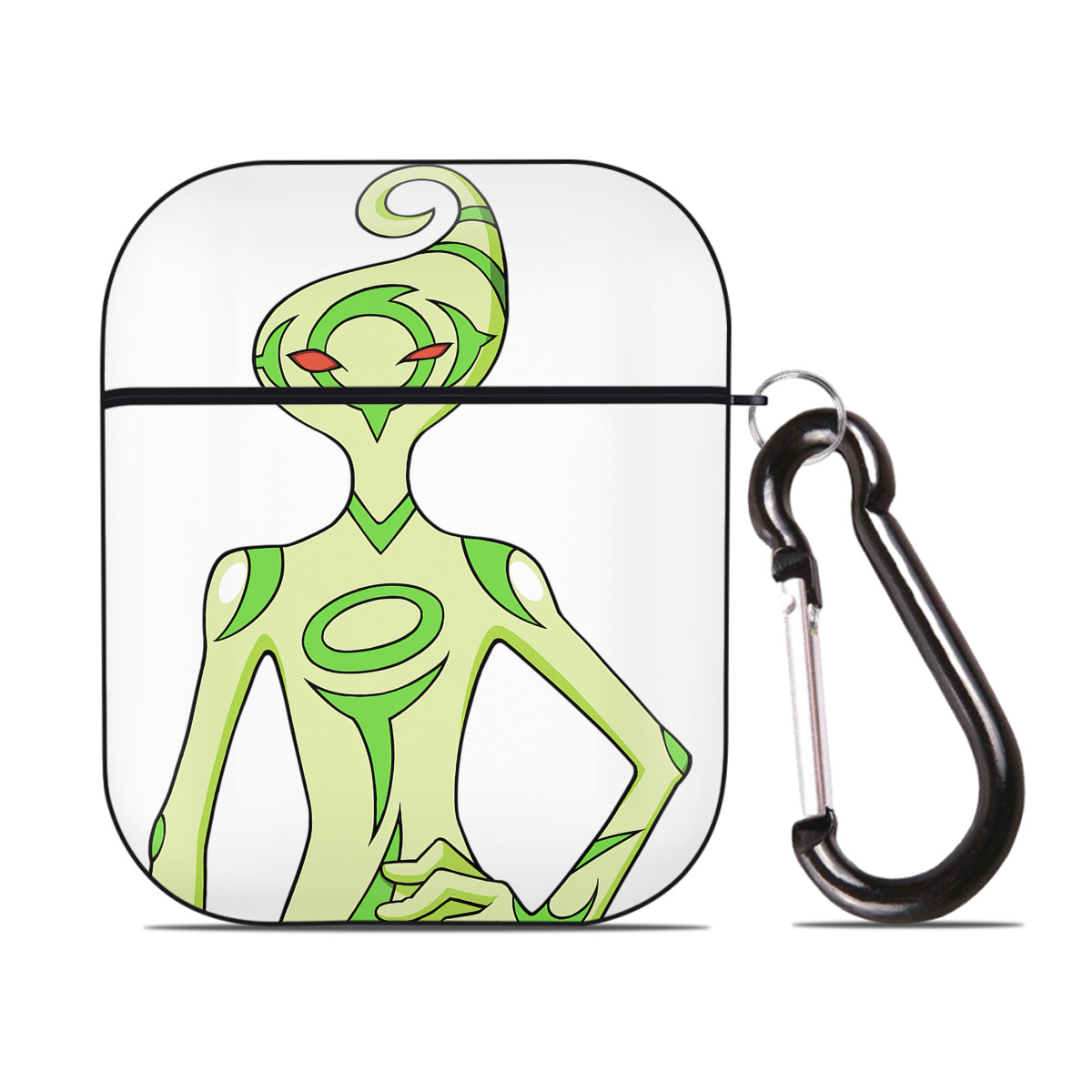 （画像用） 遊☆戯☆王 Yu-Gi-Oh! AirPods 第2世代保護ケース ハードシェル ブラック 耐衝撃・防指紋・カラビナ付き