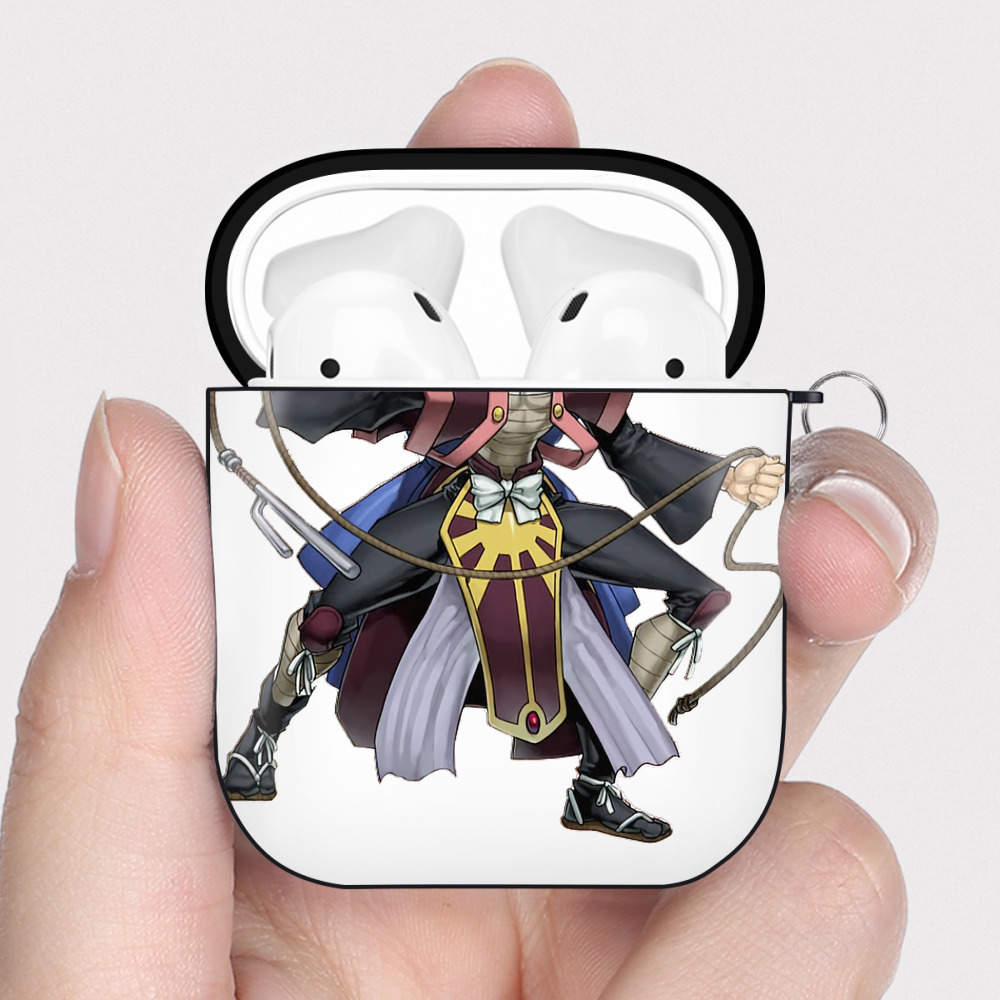 （画像用） 遊☆戯☆王 Yu-Gi-Oh! AirPods 第2世代保護ケース ハードシェル ブラック 耐衝撃・防指紋・カラビナ付き