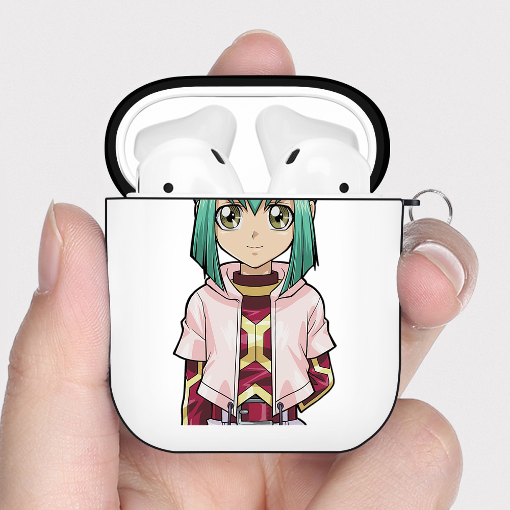 （画像用） 遊☆戯☆王 Yu-Gi-Oh! AirPods 第2世代保護ケース ハードシェル ブラック 耐衝撃・防指紋・カラビナ付き