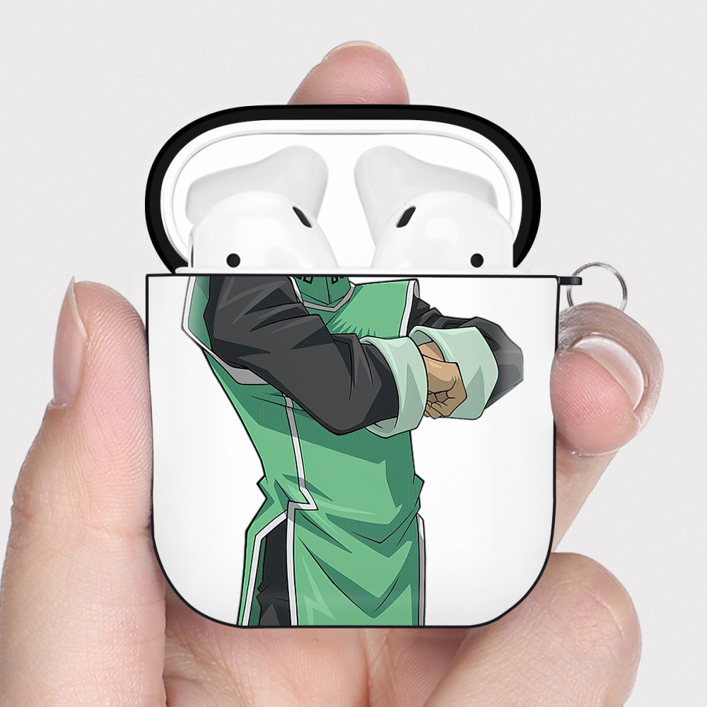 （画像用） 遊☆戯☆王 Yu-Gi-Oh! AirPods 第2世代保護ケース ハードシェル ブラック 耐衝撃・防指紋・カラビナ付き
