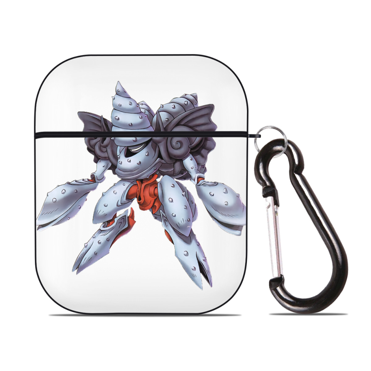（画像用） 遊☆戯☆王 Yu-Gi-Oh! AirPods 第2世代保護ケース ハードシェル ブラック 耐衝撃・防指紋・カラビナ付き