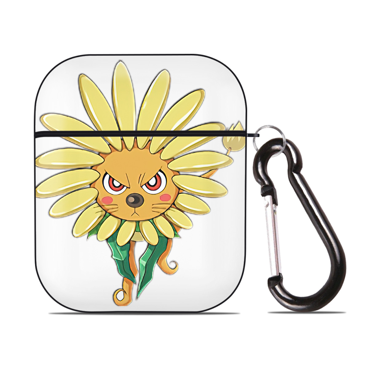 （画像用） 遊☆戯☆王 Yu-Gi-Oh! AirPods 第2世代保護ケース ハードシェル ブラック 耐衝撃・防指紋・カラビナ付き