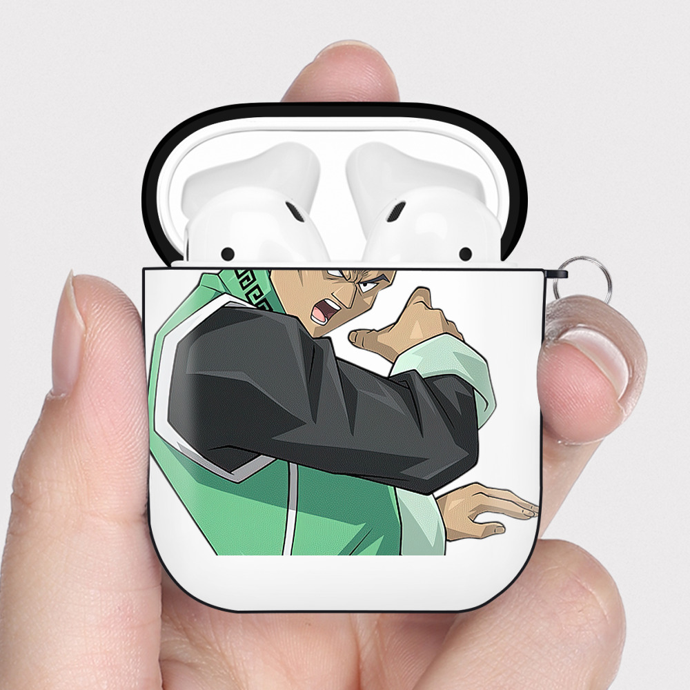 （画像用） 遊☆戯☆王 Yu-Gi-Oh! AirPods 第2世代保護ケース ハードシェル ブラック 耐衝撃・防指紋・カラビナ付き