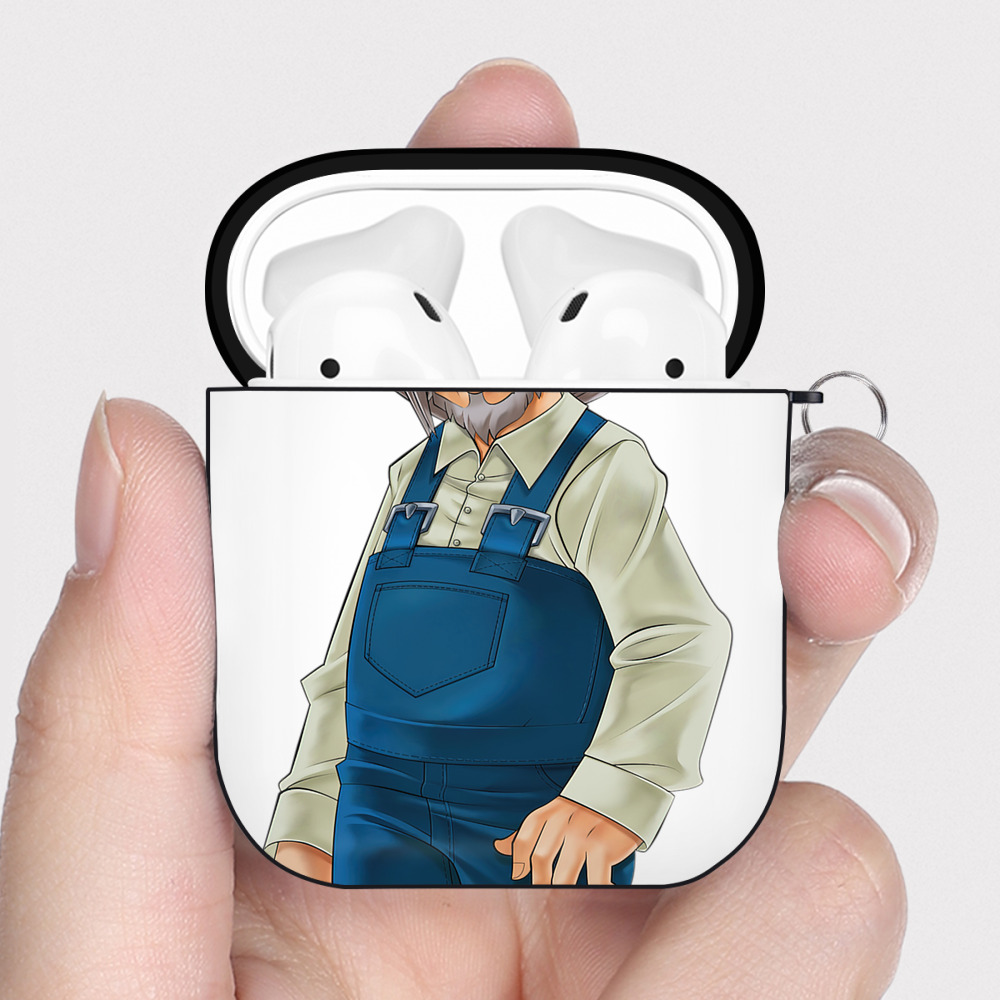 （画像用） 遊☆戯☆王 Yu-Gi-Oh! AirPods 第2世代保護ケース ハードシェル ブラック 耐衝撃・防指紋・カラビナ付き