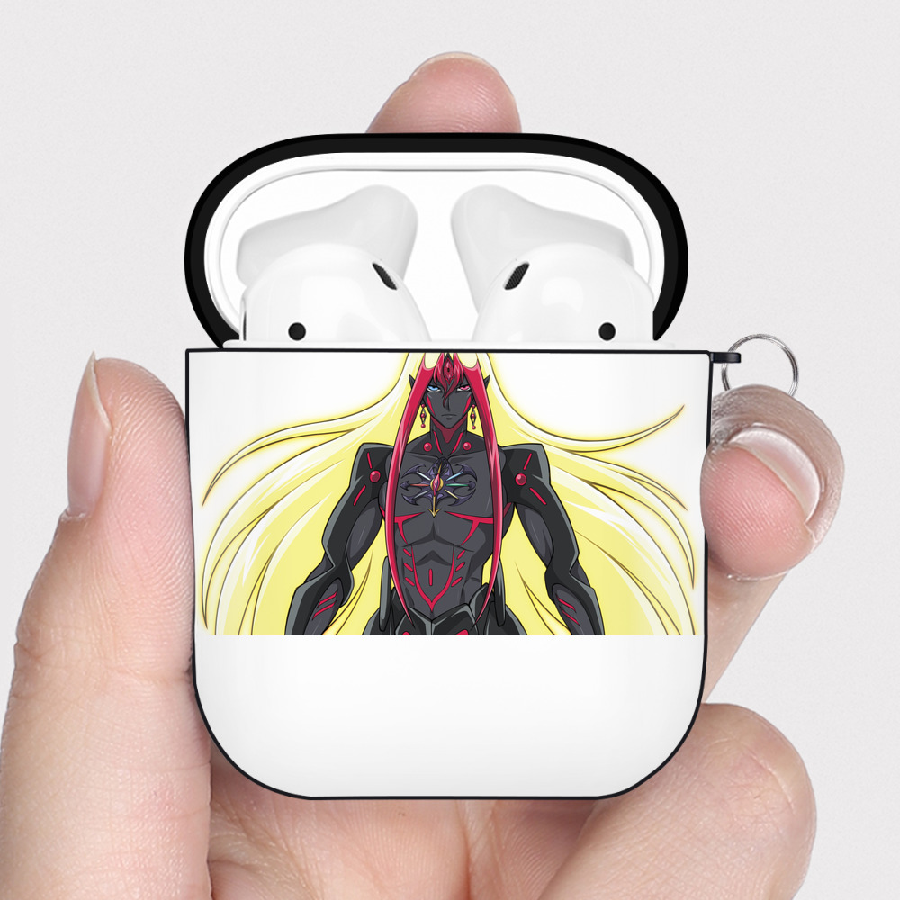 （画像用） 遊☆戯☆王 Yu-Gi-Oh! AirPods 第2世代保護ケース ハードシェル ブラック 耐衝撃・防指紋・カラビナ付き