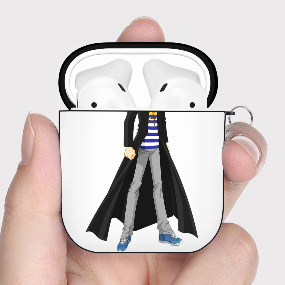 （画像用） 遊☆戯☆王 Yu-Gi-Oh! AirPods 第2世代保護ケース ハードシェル ブラック 耐衝撃・防指紋・カラビナ付き
