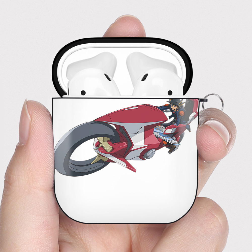 （画像用） 遊☆戯☆王 Yu-Gi-Oh! AirPods 第2世代保護ケース ハードシェル ブラック 耐衝撃・防指紋・カラビナ付き