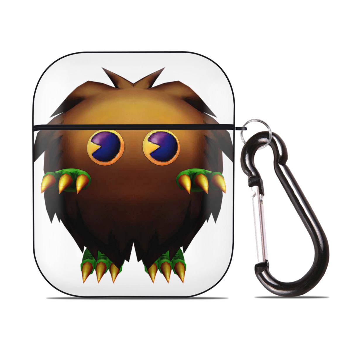 （画像用） 遊☆戯☆王 Yu-Gi-Oh! AirPods 第2世代保護ケース ハードシェル ブラック 耐衝撃・防指紋・カラビナ付き
