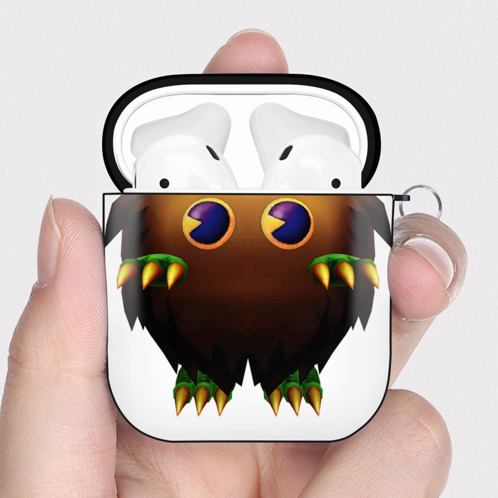 （画像用） 遊☆戯☆王 Yu-Gi-Oh! AirPods 第2世代保護ケース ハードシェル ブラック 耐衝撃・防指紋・カラビナ付き