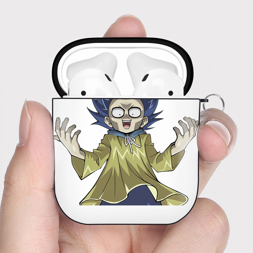 （画像用） 遊☆戯☆王 Yu-Gi-Oh! AirPods 第2世代保護ケース ハードシェル ブラック 耐衝撃・防指紋・カラビナ付き