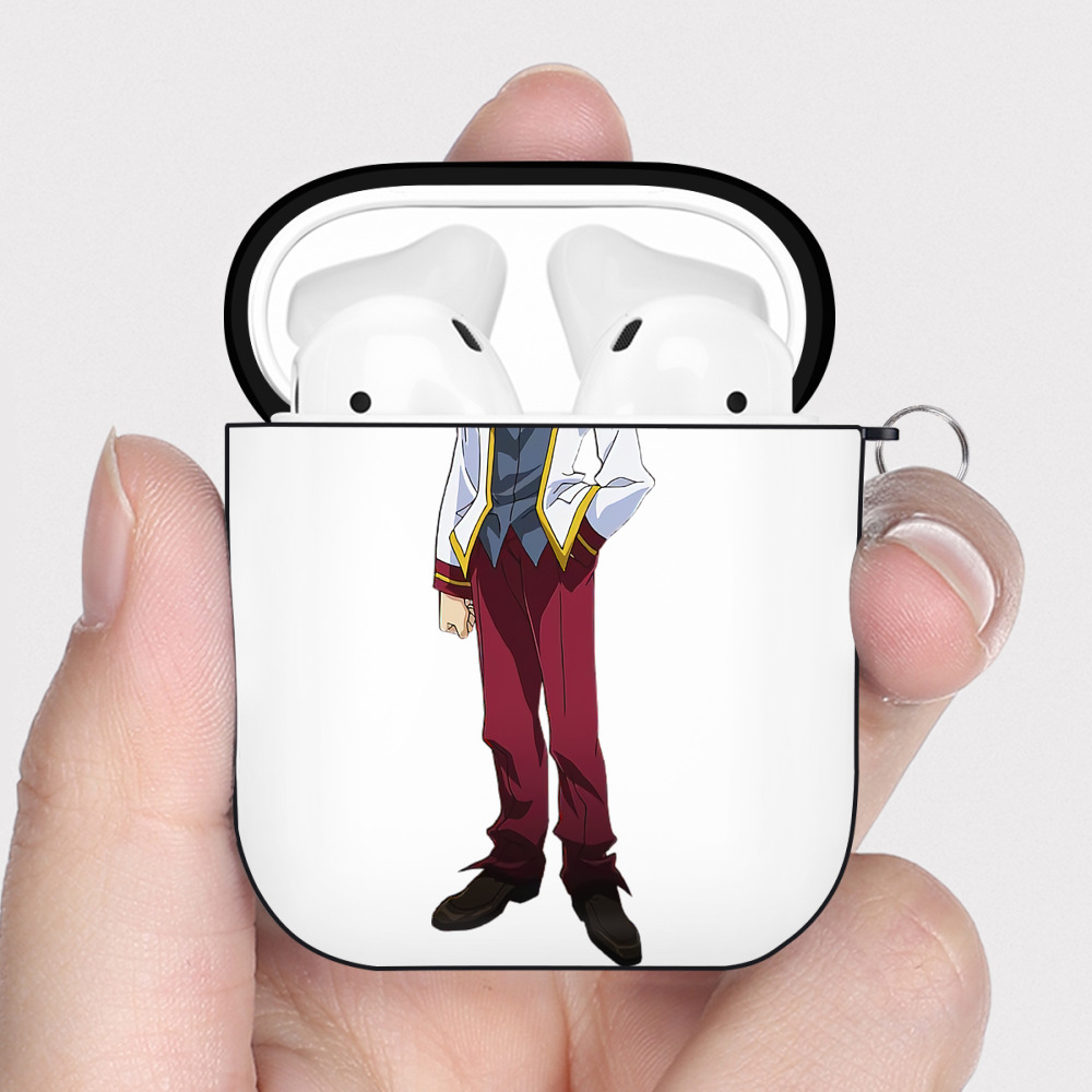 （画像用） 遊☆戯☆王 Yu-Gi-Oh! AirPods 第2世代保護ケース ハードシェル ブラック 耐衝撃・防指紋・カラビナ付き