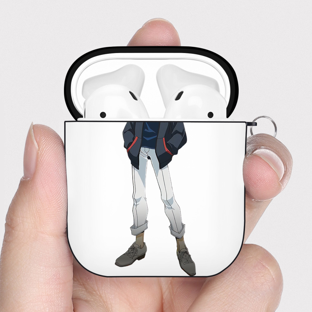 （画像用） 遊☆戯☆王 Yu-Gi-Oh! AirPods 第2世代保護ケース ハードシェル ブラック 耐衝撃・防指紋・カラビナ付き