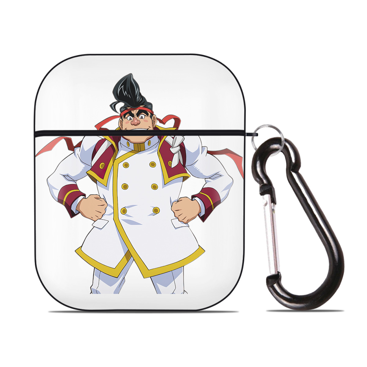 （画像用） 遊☆戯☆王 Yu-Gi-Oh! AirPods 第2世代保護ケース ハードシェル ブラック 耐衝撃・防指紋・カラビナ付き