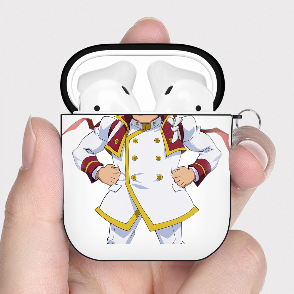 （画像用） 遊☆戯☆王 Yu-Gi-Oh! AirPods 第2世代保護ケース ハードシェル ブラック 耐衝撃・防指紋・カラビナ付き