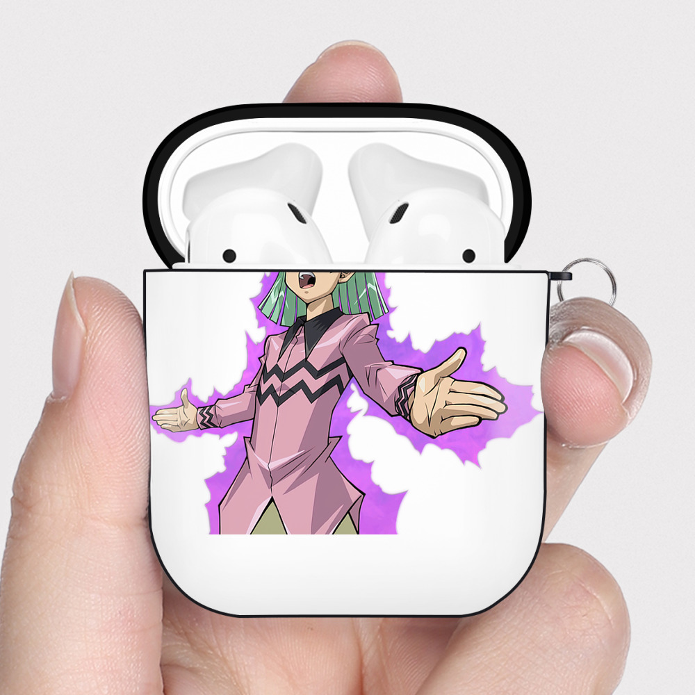 （画像用） 遊☆戯☆王 Yu-Gi-Oh! AirPods 第2世代保護ケース ハードシェル ブラック 耐衝撃・防指紋・カラビナ付き