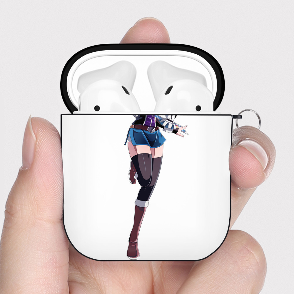 （画像用） 遊☆戯☆王 Yu-Gi-Oh! AirPods 第2世代保護ケース ハードシェル ブラック 耐衝撃・防指紋・カラビナ付き