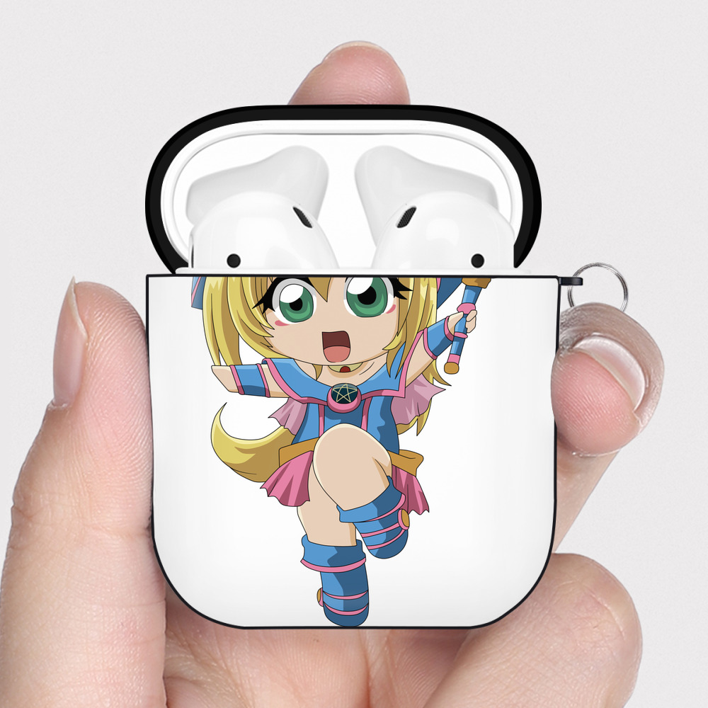 （画像用） 遊☆戯☆王 Yu-Gi-Oh! AirPods 第2世代保護ケース ハードシェル ブラック 耐衝撃・防指紋・カラビナ付き