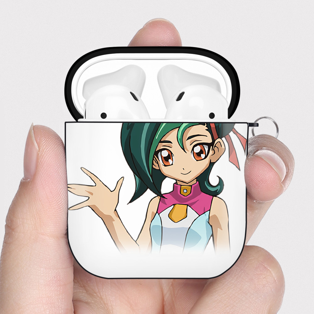 （画像用） 遊☆戯☆王 Yu-Gi-Oh! AirPods 第2世代保護ケース ハードシェル ブラック 耐衝撃・防指紋・カラビナ付き