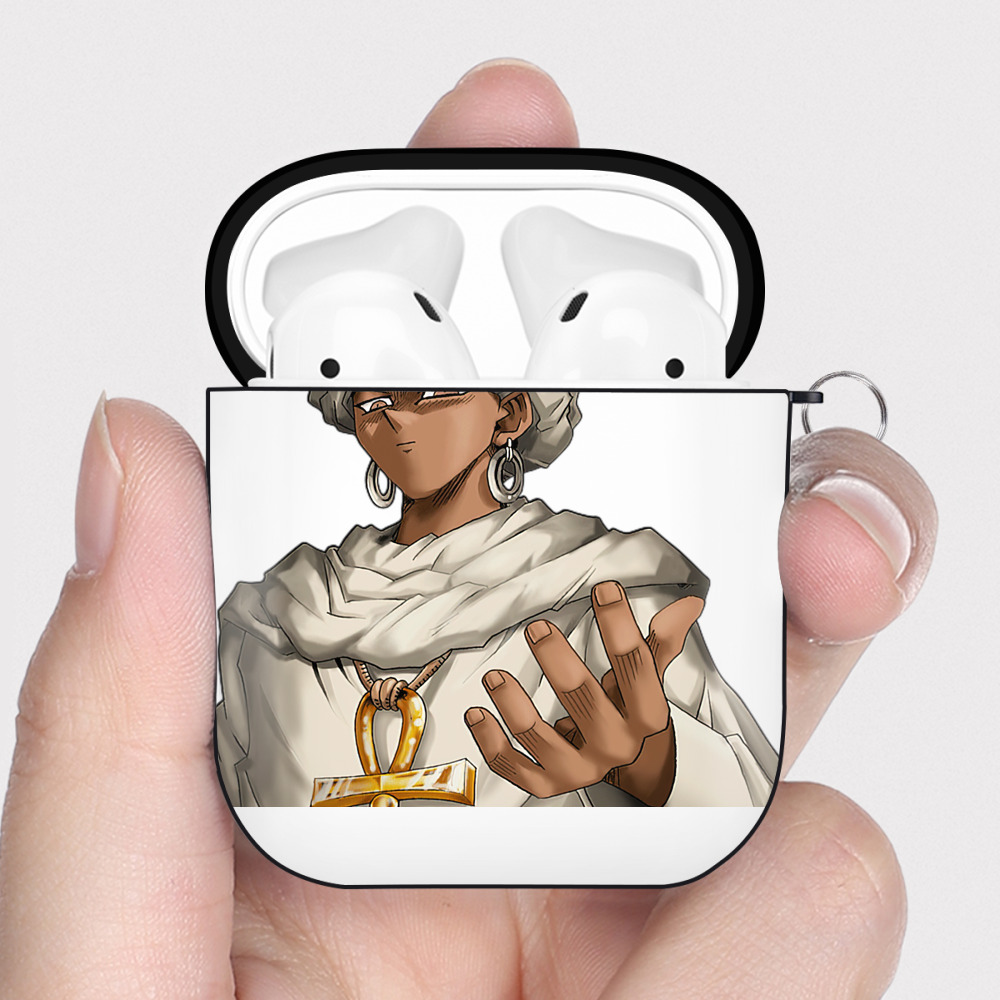 （画像用） 遊☆戯☆王 Yu-Gi-Oh! AirPods 第2世代保護ケース ハードシェル ブラック 耐衝撃・防指紋・カラビナ付き