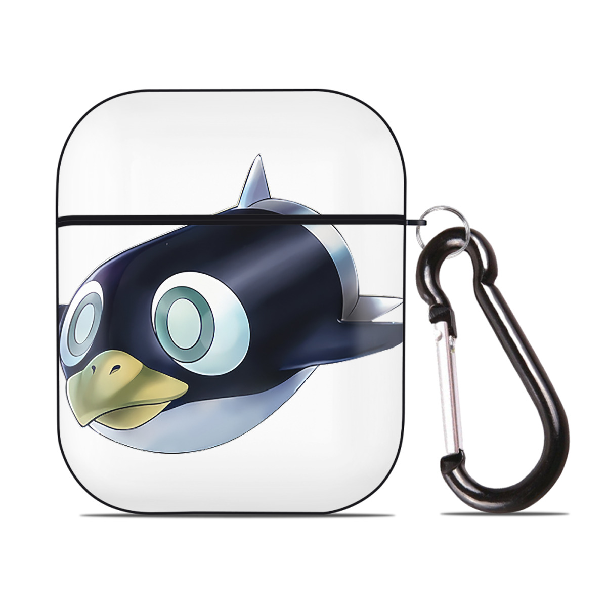 （画像用） 遊☆戯☆王 Yu-Gi-Oh! AirPods 第2世代保護ケース ハードシェル ブラック 耐衝撃・防指紋・カラビナ付き