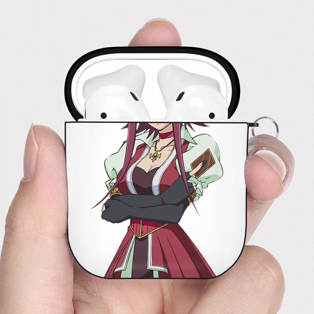 （画像用） 遊☆戯☆王 Yu-Gi-Oh! AirPods 第2世代保護ケース ハードシェル ブラック 耐衝撃・防指紋・カラビナ付き