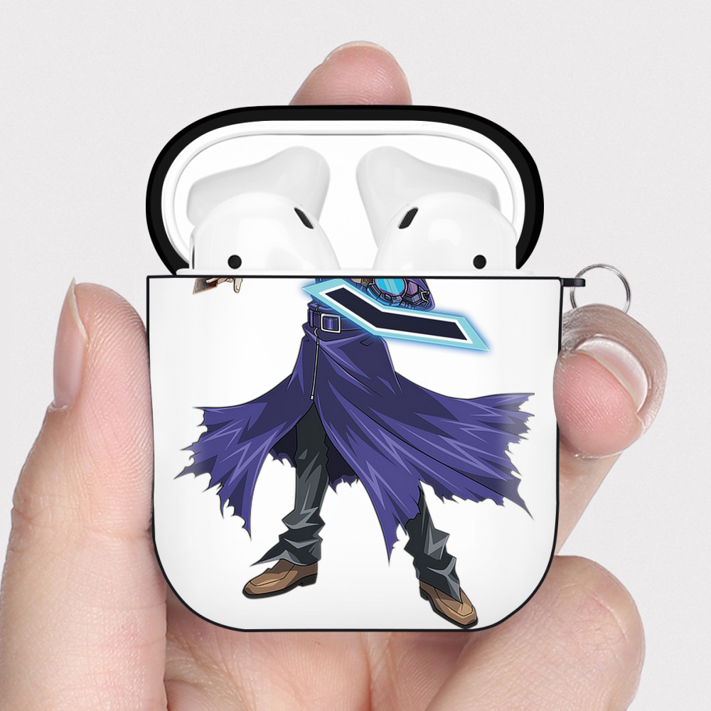 （画像用） 遊☆戯☆王 Yu-Gi-Oh! AirPods 第2世代保護ケース ハードシェル ブラック 耐衝撃・防指紋・カラビナ付き