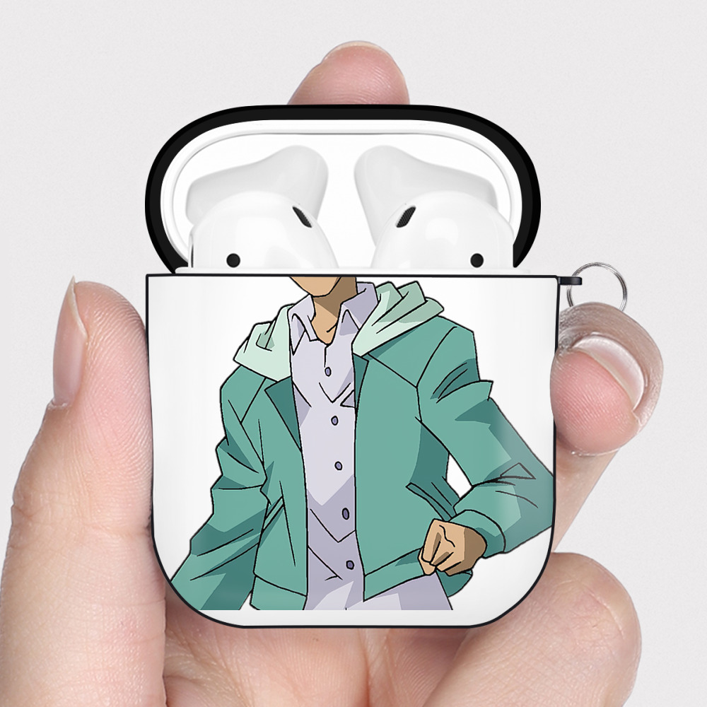（画像用） 遊☆戯☆王 Yu-Gi-Oh! AirPods 第2世代保護ケース ハードシェル ブラック 耐衝撃・防指紋・カラビナ付き