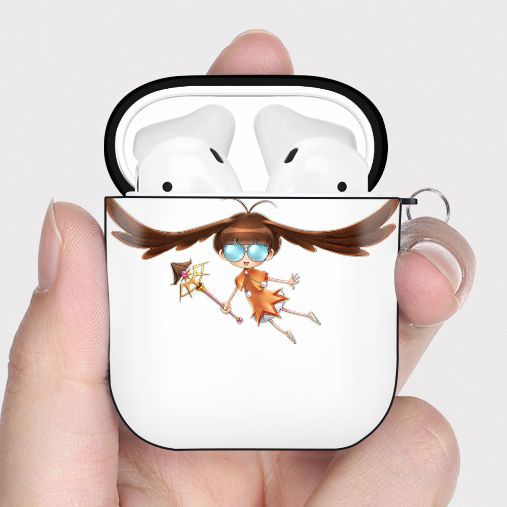 （画像用） 遊☆戯☆王 Yu-Gi-Oh! AirPods 第2世代保護ケース ハードシェル ブラック 耐衝撃・防指紋・カラビナ付き