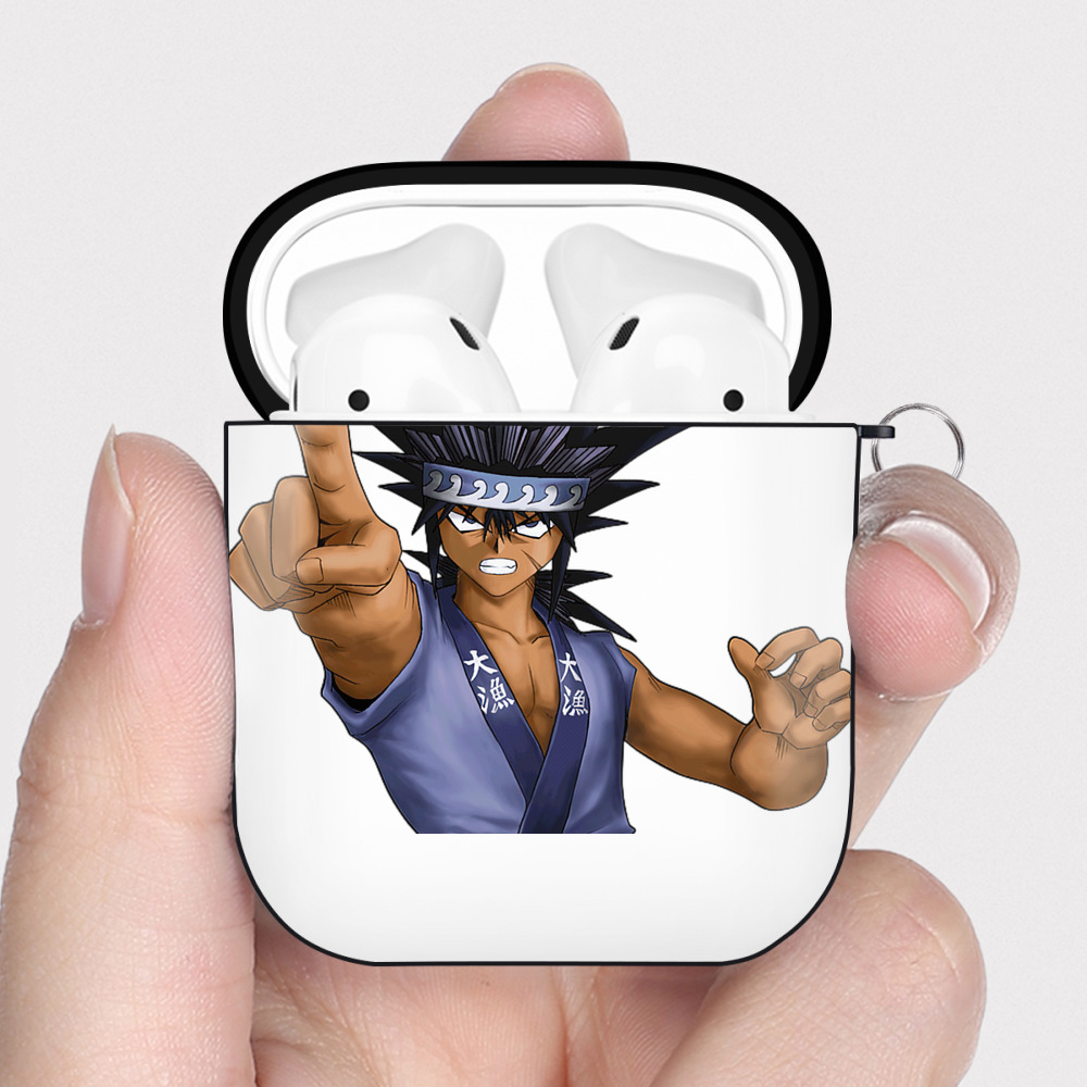 （画像用） 遊☆戯☆王 Yu-Gi-Oh! AirPods 第2世代保護ケース ハードシェル ブラック 耐衝撃・防指紋・カラビナ付き
