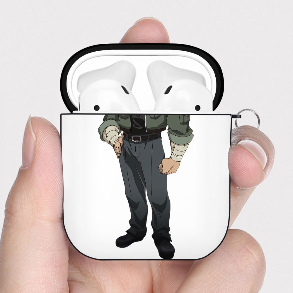 （画像用） 遊☆戯☆王 Yu-Gi-Oh! AirPods 第2世代保護ケース ハードシェル ブラック 耐衝撃・防指紋・カラビナ付き