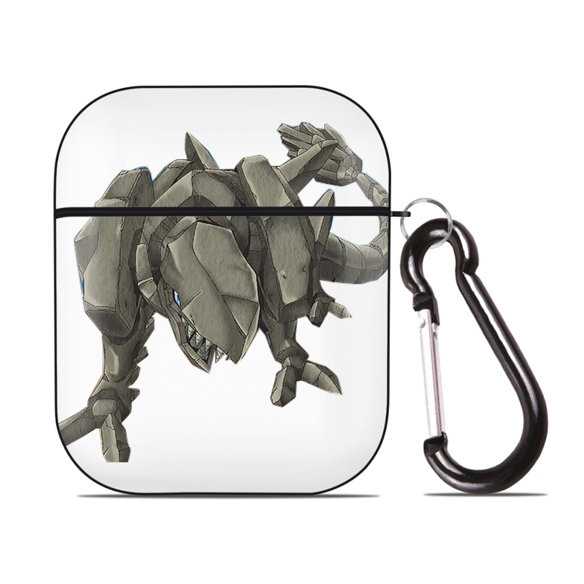 （画像用） 遊☆戯☆王 Yu-Gi-Oh! AirPods 第2世代保護ケース ハードシェル ブラック 耐衝撃・防指紋・カラビナ付き