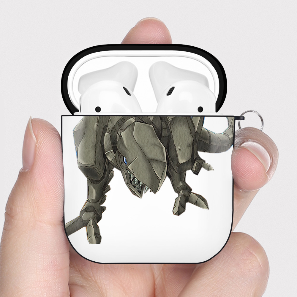 （画像用） 遊☆戯☆王 Yu-Gi-Oh! AirPods 第2世代保護ケース ハードシェル ブラック 耐衝撃・防指紋・カラビナ付き