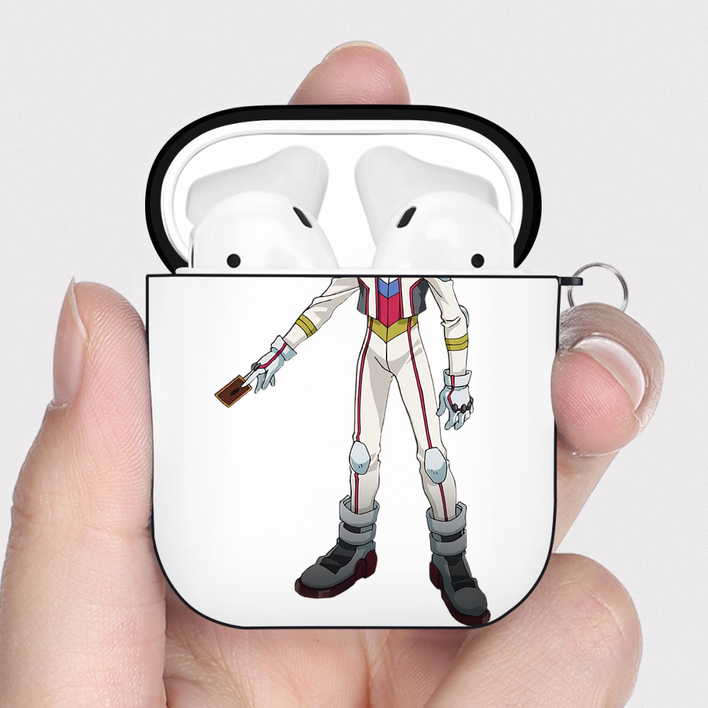 （画像用） 遊☆戯☆王 Yu-Gi-Oh! AirPods 第2世代保護ケース ハードシェル ブラック 耐衝撃・防指紋・カラビナ付き