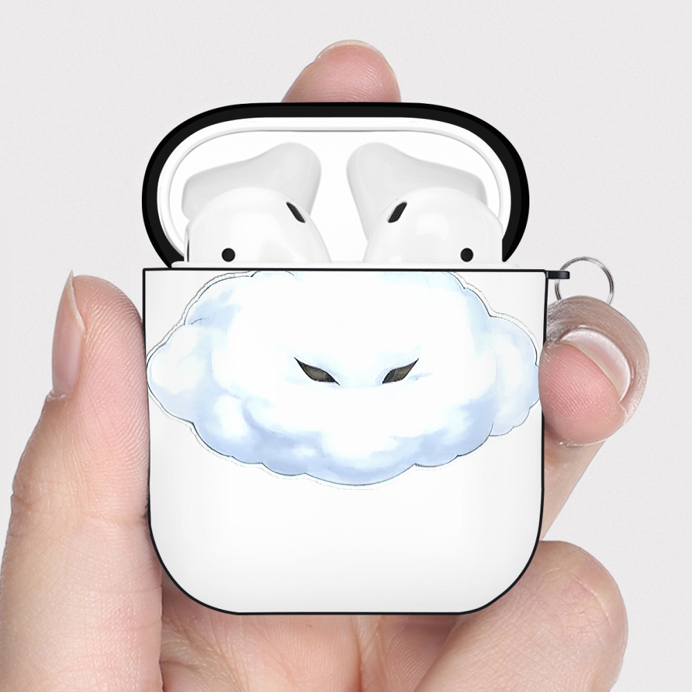 （画像用） 遊☆戯☆王 Yu-Gi-Oh! AirPods 第2世代保護ケース ハードシェル ブラック 耐衝撃・防指紋・カラビナ付き