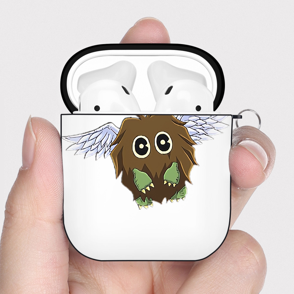 （画像用） 遊☆戯☆王 Yu-Gi-Oh! AirPods 第2世代保護ケース ハードシェル ブラック 耐衝撃・防指紋・カラビナ付き